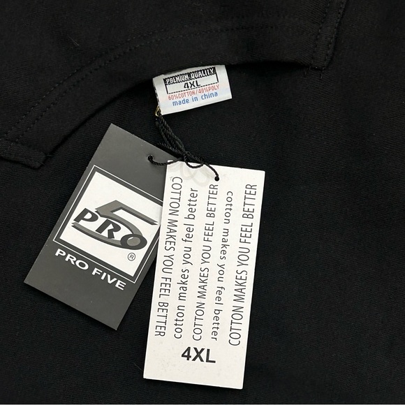 Pro 5 Five Pro Club Black Full Zip Sherpa Heavyweight Hoodie Sweatshirt Men’s - Picture 13 of 16